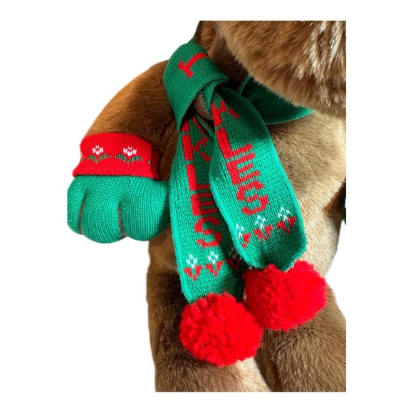 Vintage Twinkles Plush 32" Reindeer/Moose with Bells - NWT Christmas Green Nose - Picture 8 of 11